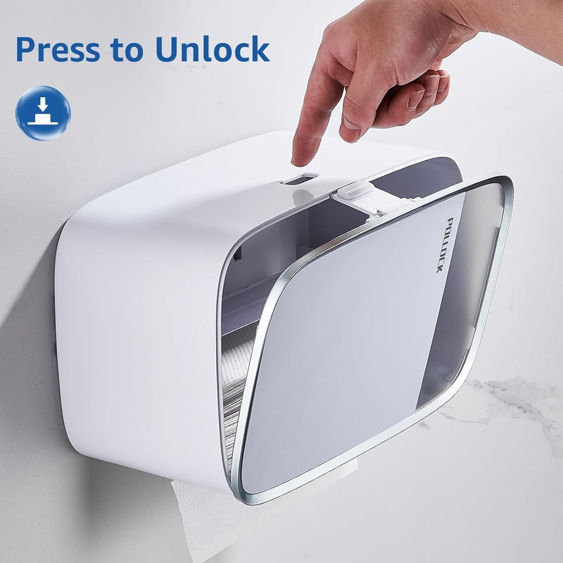 pollock Paper Towel Dispenser Holder Wall Mount,Commercial Paper Towel Dispenser Multi-fold Trifold C Fold,Hand Towel Holder,Paper Roll Napkin Tissue Dispenser,Paper Towel Holder for Bathroom Kitchen - Image 4